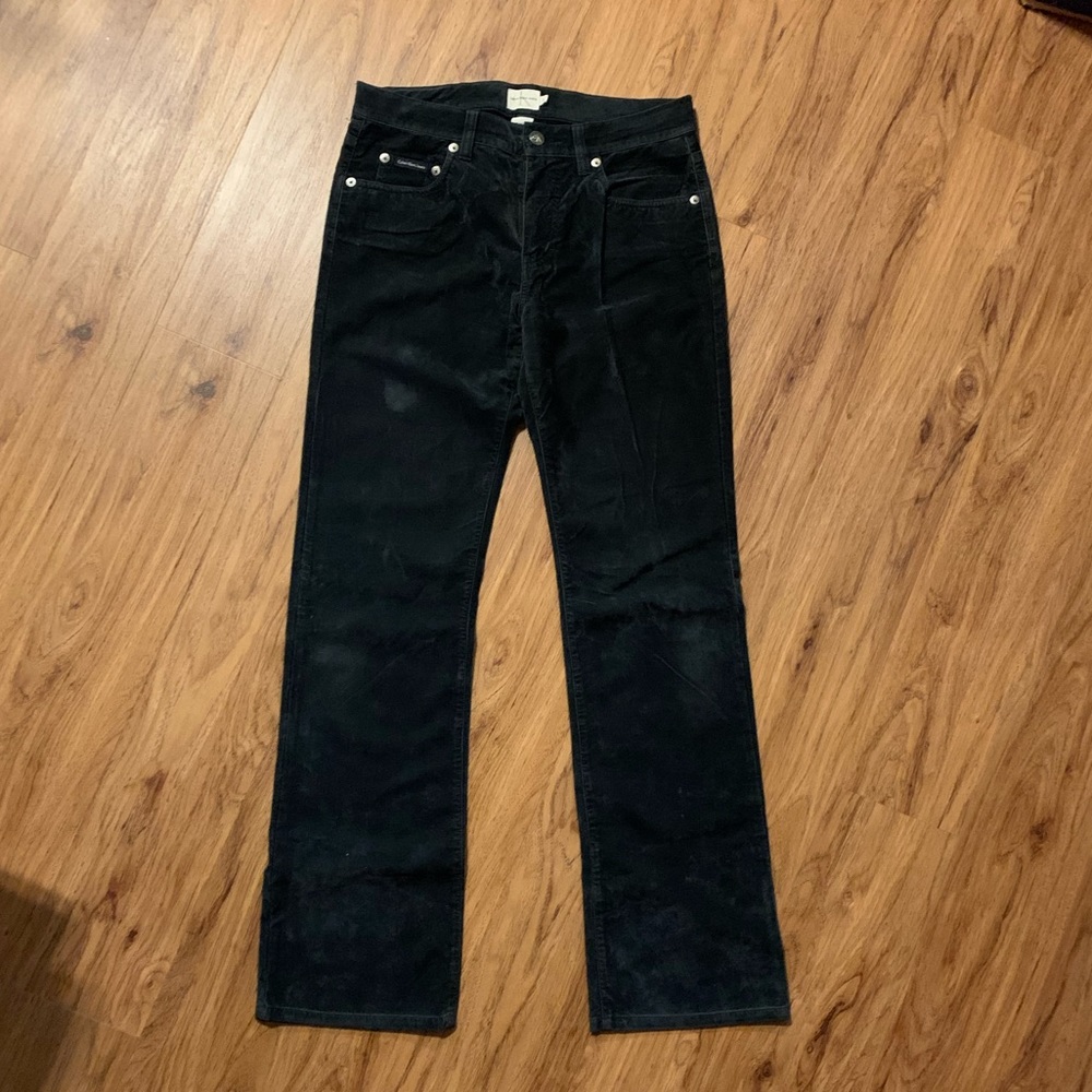 Calvin Klein Vintage Dark Blue Velvet like Pants